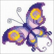 Riolis Amenthyst Butterfly Kit #HB 171 5" x 5"/13 cm x 13 cm
